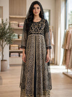 Malai 3 Piece Suit Net Maxi with Net Dupatta