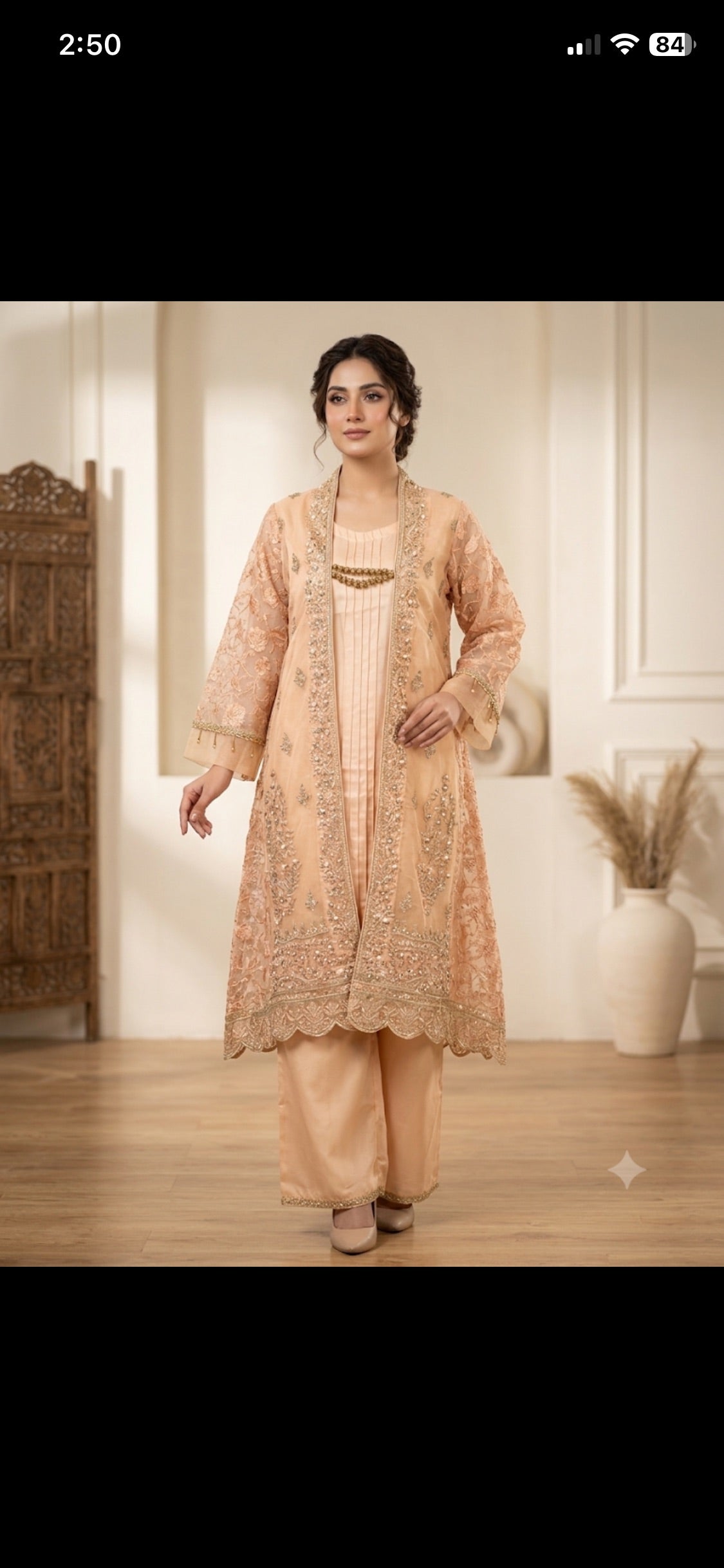 Premium organza embroidered formal wear, 3pcs ready to wear, Available in multiple colours, Bulk quantity also.