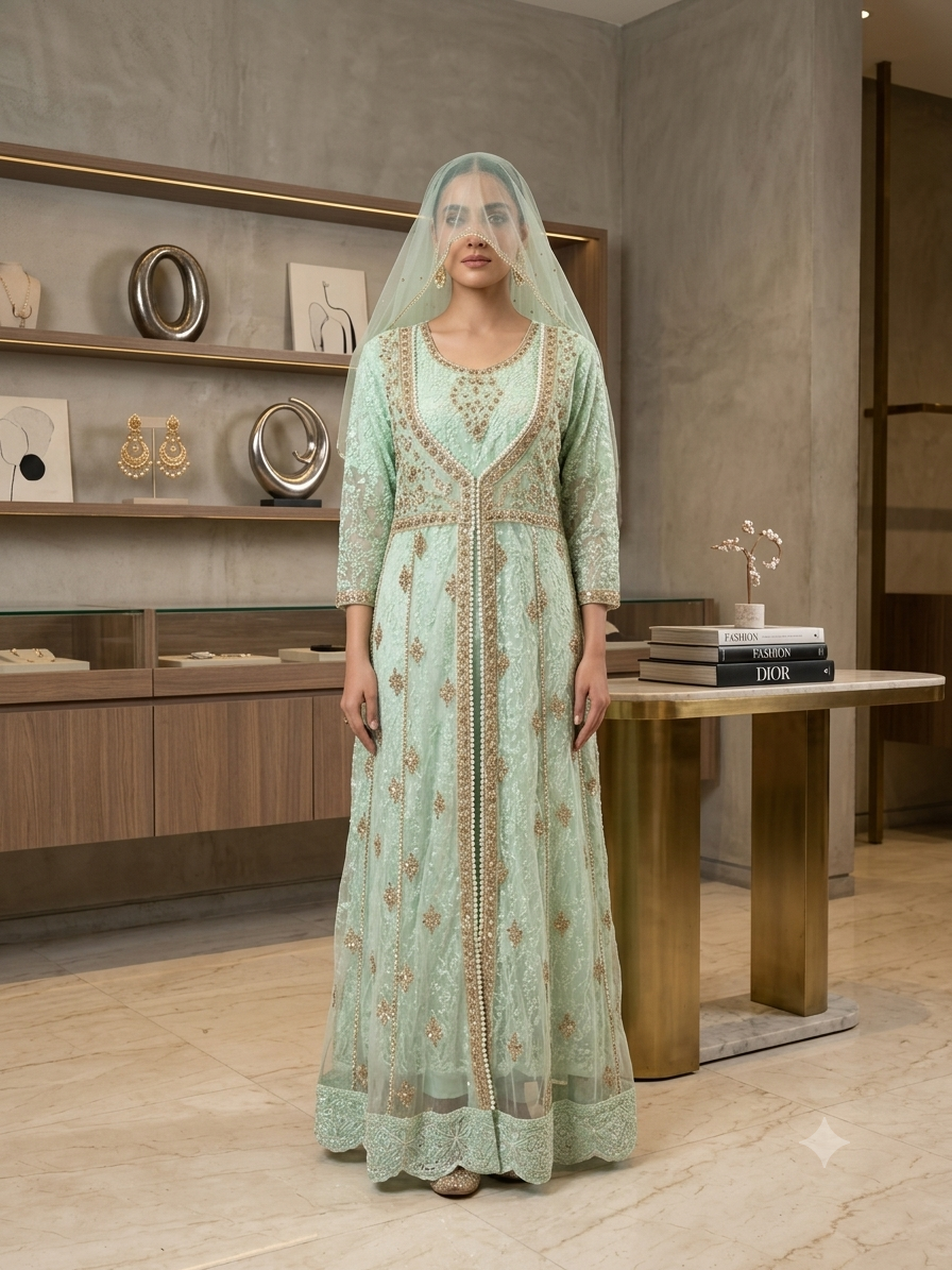 Elegent embroidered formal maxi, 3pcs ready to wear, Available in multiple colours, Bulk quantity available also.