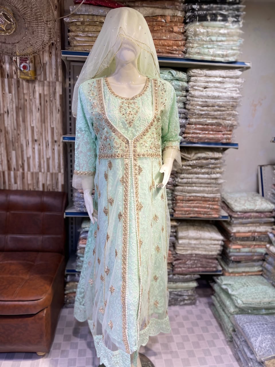 Malai 3 Piece Suit Net Maxi with Net Dupatta
