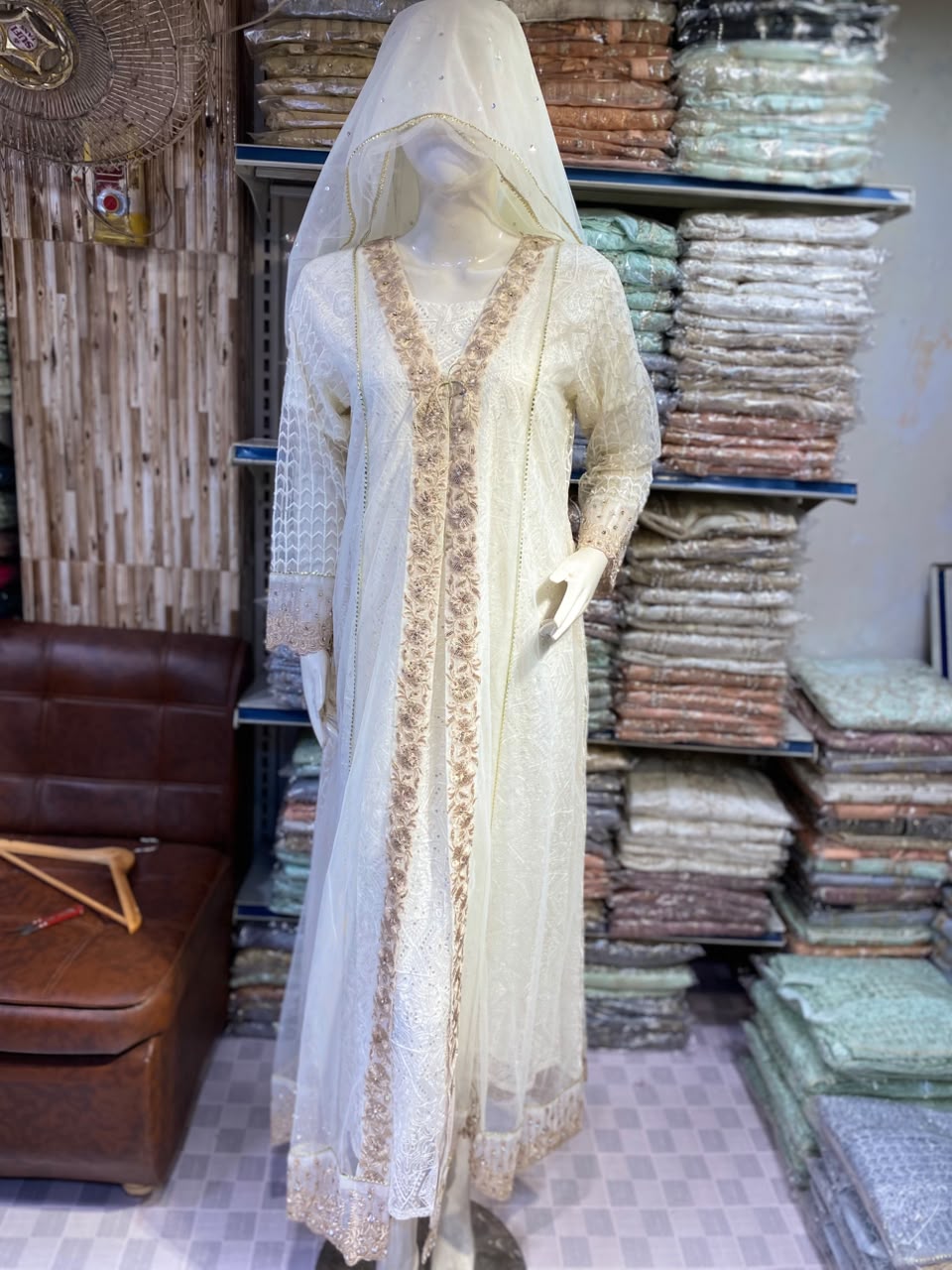 Malai 3 Piece Suit Net Maxi with Net Dupatta