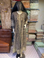 Malai 3 Piece Suit Front Open Net Maxi with Net Dupatta
