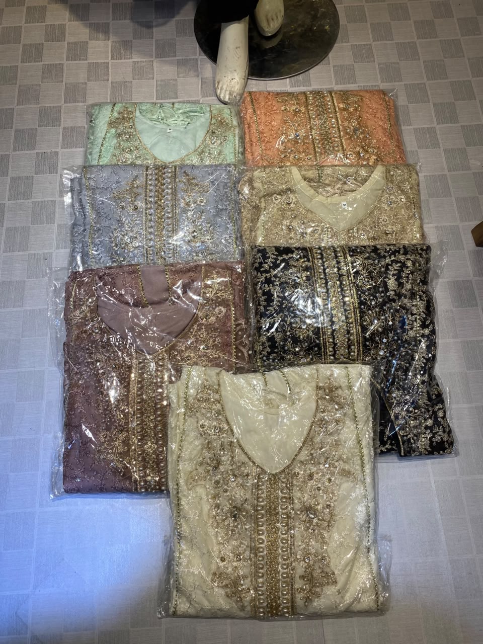 Malai 3 Piece Suit Front Open Net Maxi with Net Dupatta