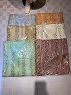 Malai 3 Piece Suit Front Open Net Maxi with Net Dupatta