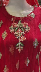 Malai 3 Piece Suit Butterfly Style Back Tail Maxi with Net Dupatta