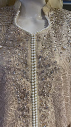 Luxury embellished maxi with elegent overlay, 3pcs ready to wear, Multiple colours available   And bulk quantity also.