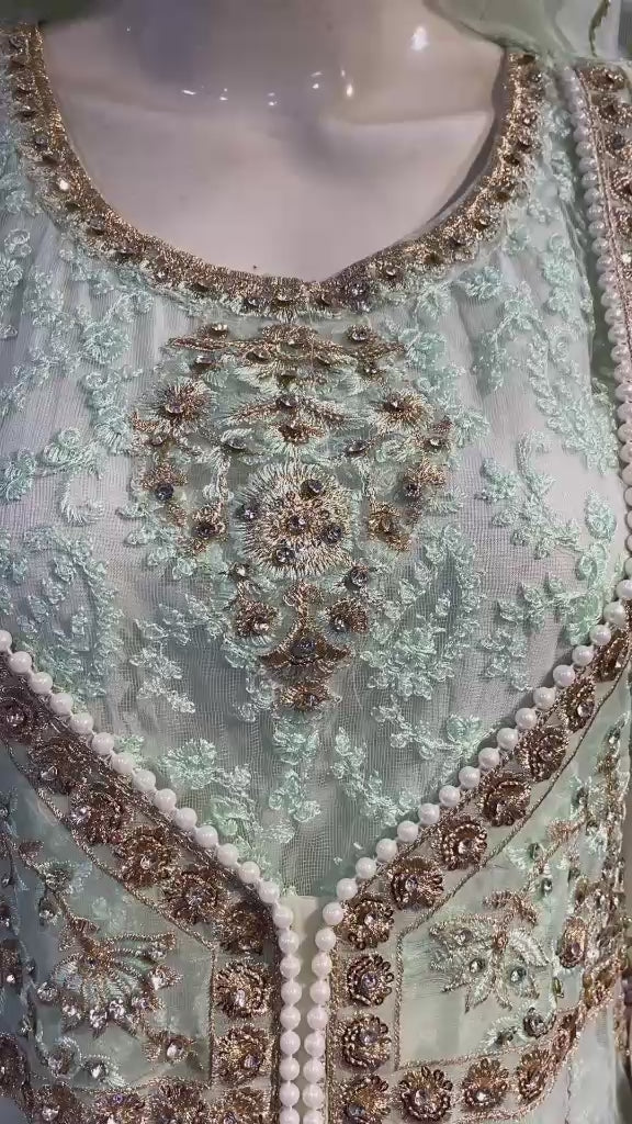 Malai 3 Piece Suit Net Maxi with Net Dupatta